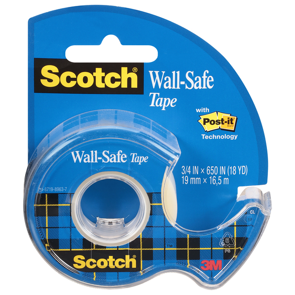 Scotch Tape, Wall-Safe, 18 Yards