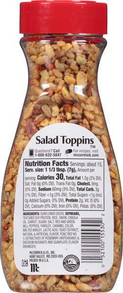 McCormick Salad Toppins Crunchy & Flavorful - 3.75 oz jar