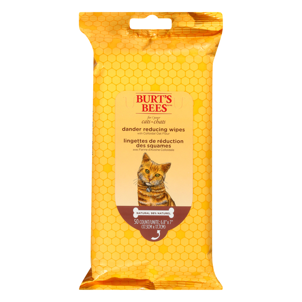 Burt s Bees Cats Dander Reducing Wipes 50 ct pkg Stop Shop