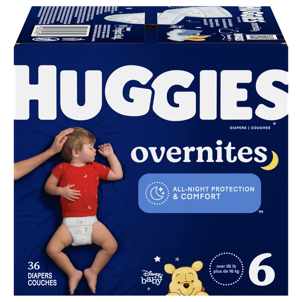 Huggies Snug & Dry Baby Diapers, Size 6, 35 lbs & up - 19 ct