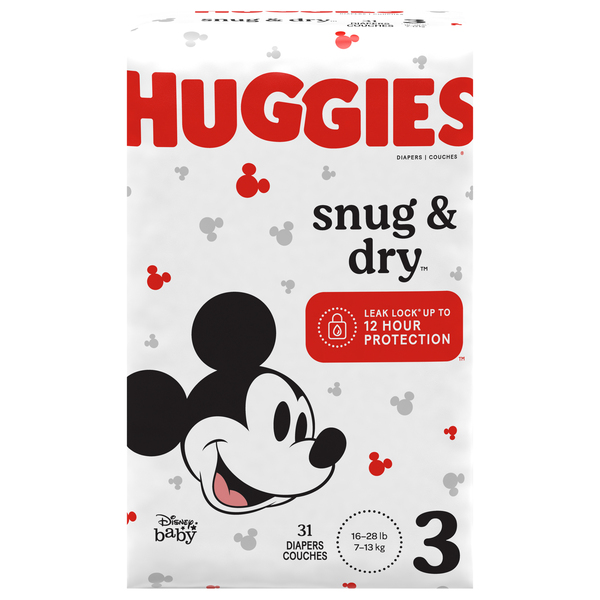 Huggies Couches Snug & Dry, taille 6, 104 couches - 104 ea