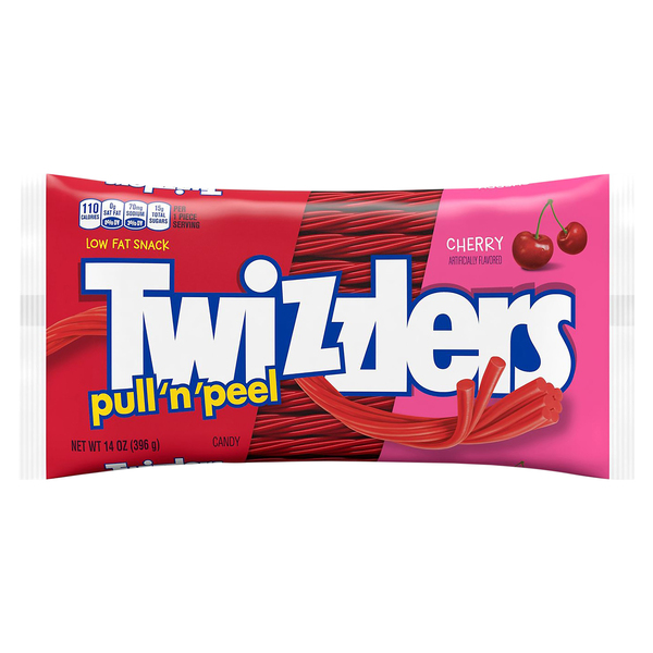 Twizzlers Pull n Peel Red Licorice Candy Cherry 14 oz bag GIANT