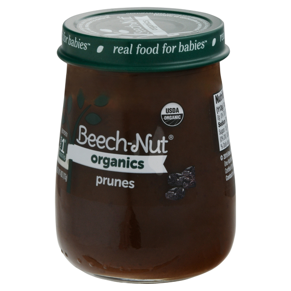 Beech Nut Organics Stage 1 Baby Food Prunes 4 oz jar GIANT