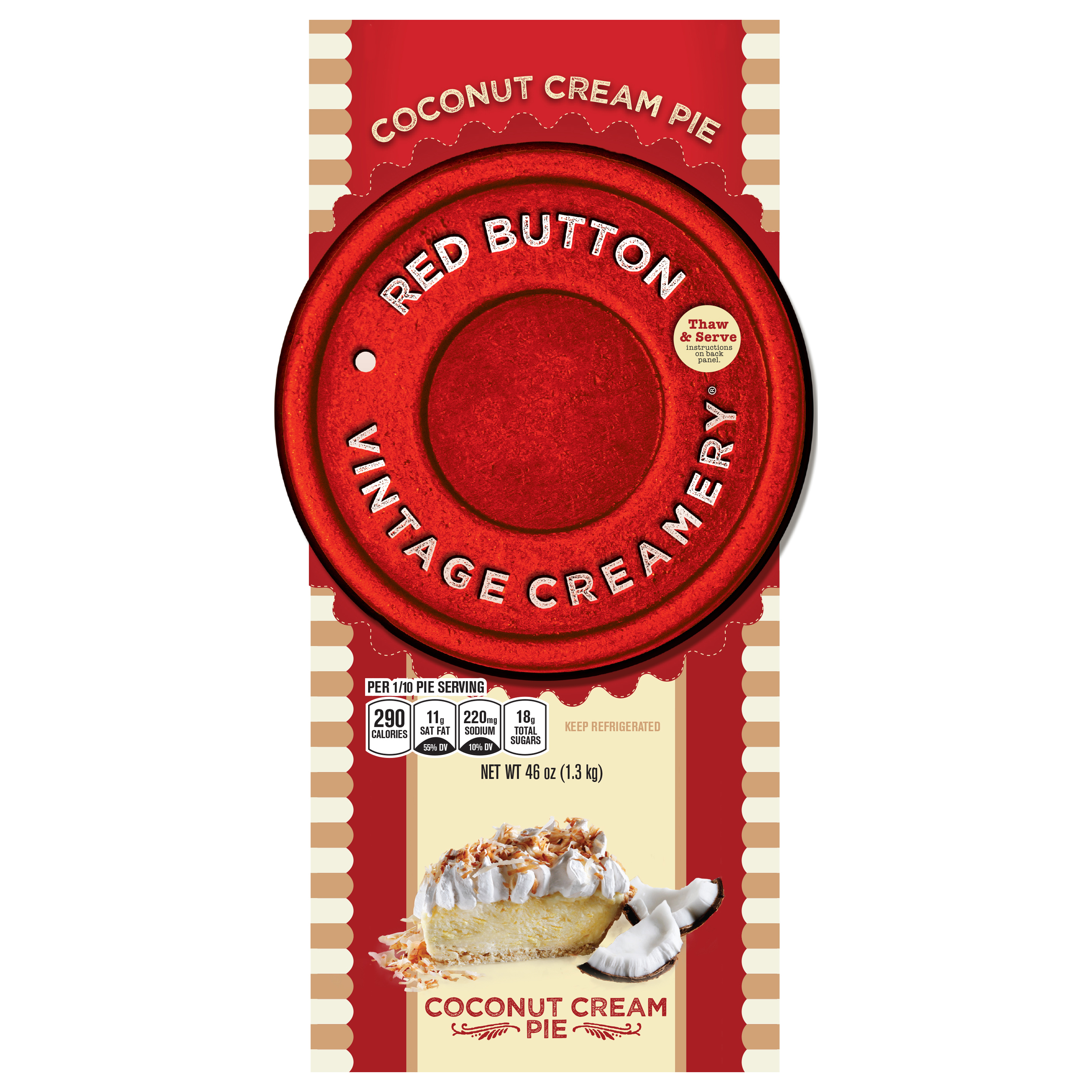 Red Button Vintage Creamery Coconut Cream Pie 46 oz