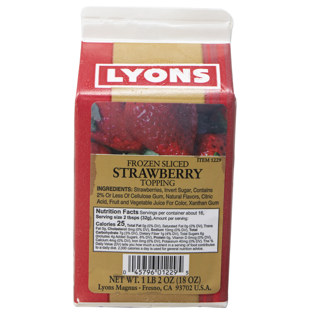 STRAWBERRIES TOPPING FRZN SLI