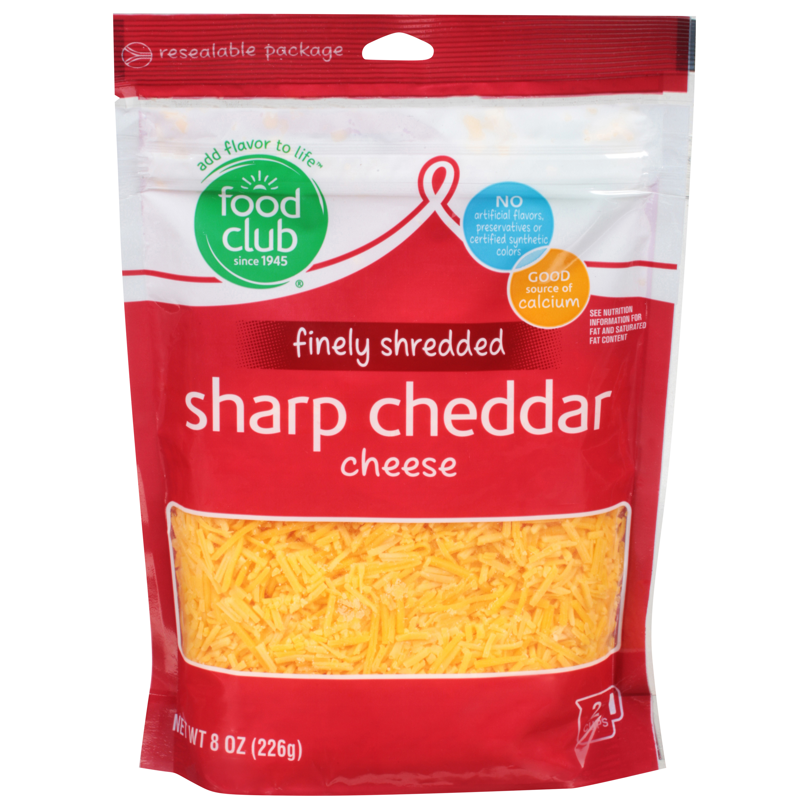 Great Vallue Great Value Finely Shredded Sharp Cheddar Cheese, 16