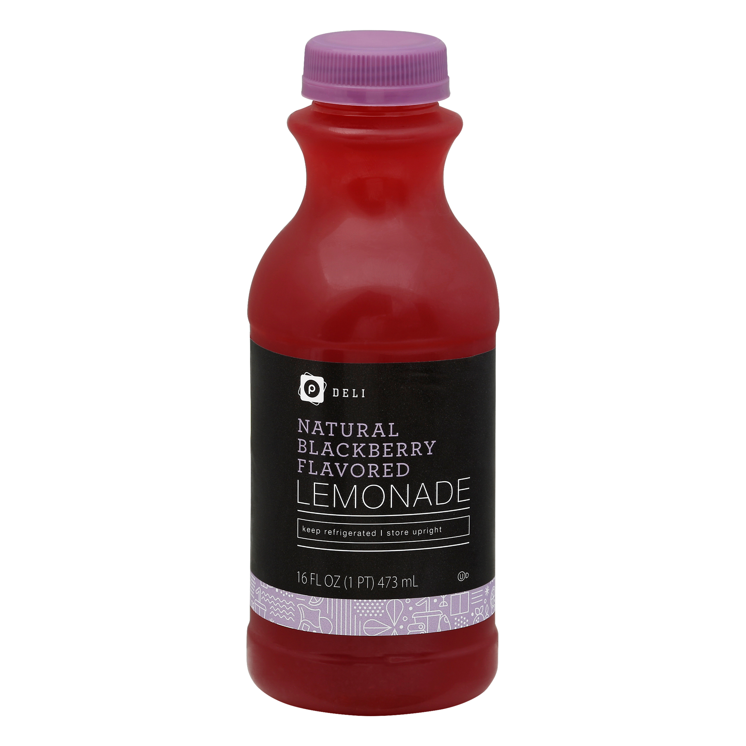 Publix Deli Blackberry Flavored Lemonade 16 oz BOTTLE