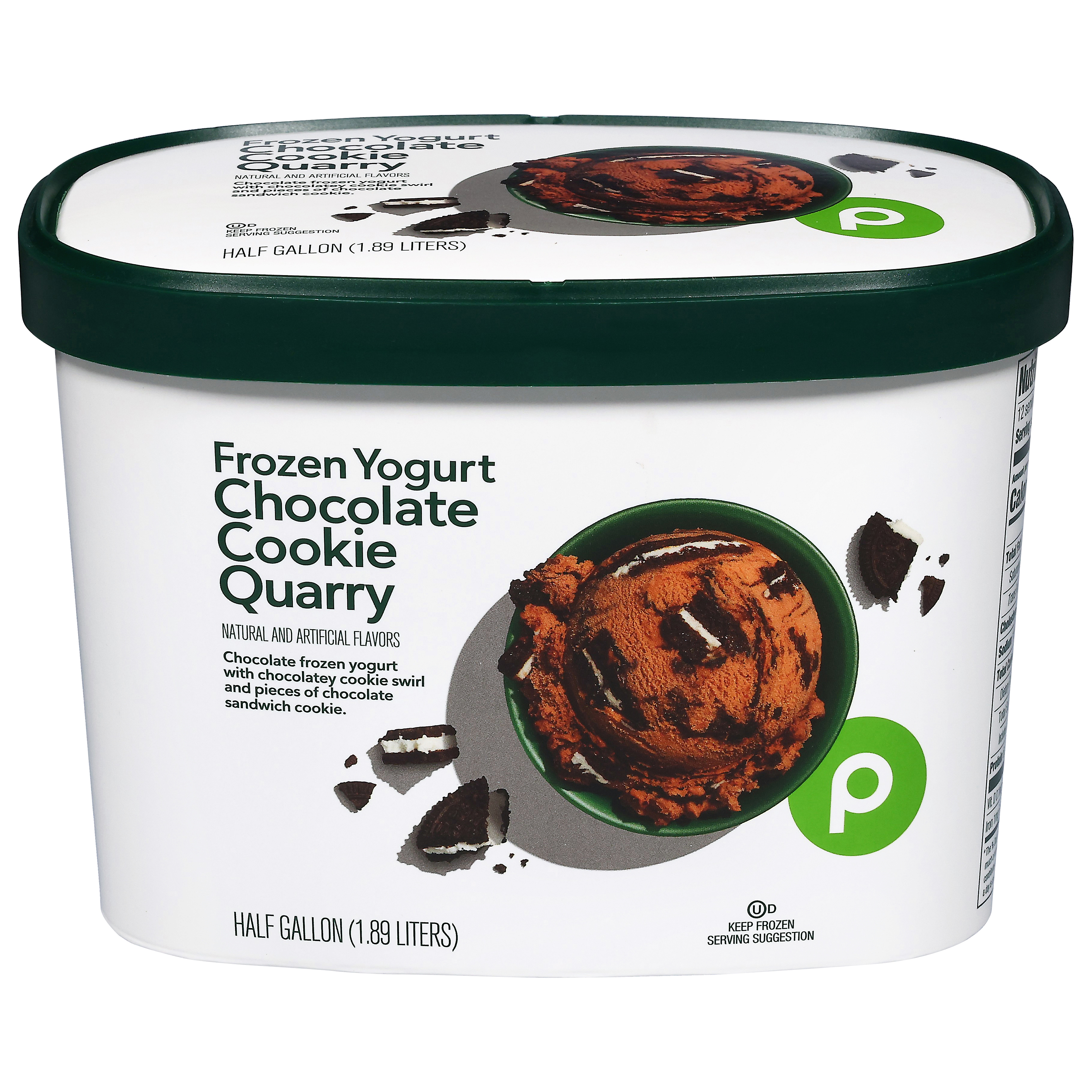 Publix Chocolate Cookie Quarry Frozen Yogurt 0.5 gal
